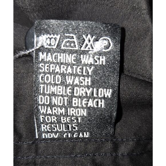 7 Diamonds Mens Black Shirt XL Embroidered Contrast Stitch Western Button Up - Picture 12 of 16